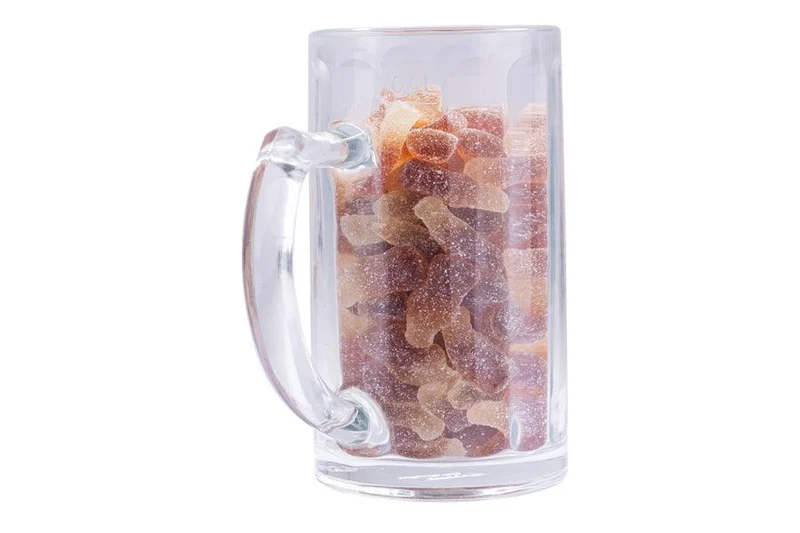 Fruchtgummi Colaflaschen im Bierseidel – sauer