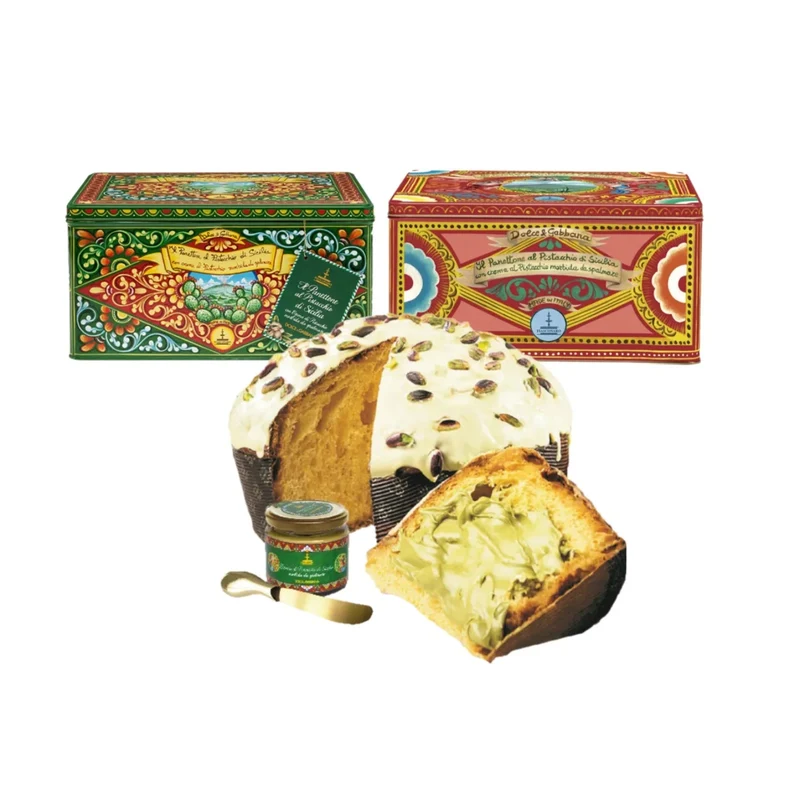 FIASCONARO+DOLCE&GABBANA PANETTONE MIT SIZILIANISCHEN PISTAZIEN 600g - 1kg