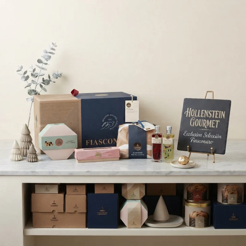 FIASCONARO Luxus-Geschenkset "Strenna Tradizionale" (Präsenter mit Panettone, Torroncini & Likören)