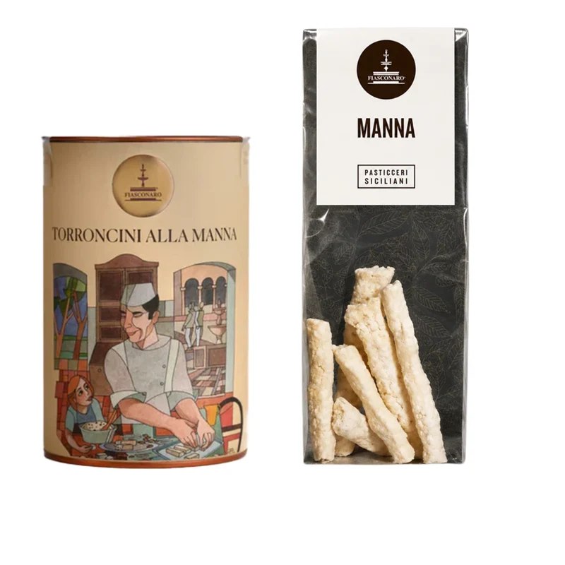 FIASCONARO :Luxus Geschenkset "Gift Box Manna" (Präsenter mit Panettone, Manna-Spezialitäten & Donum Gin)