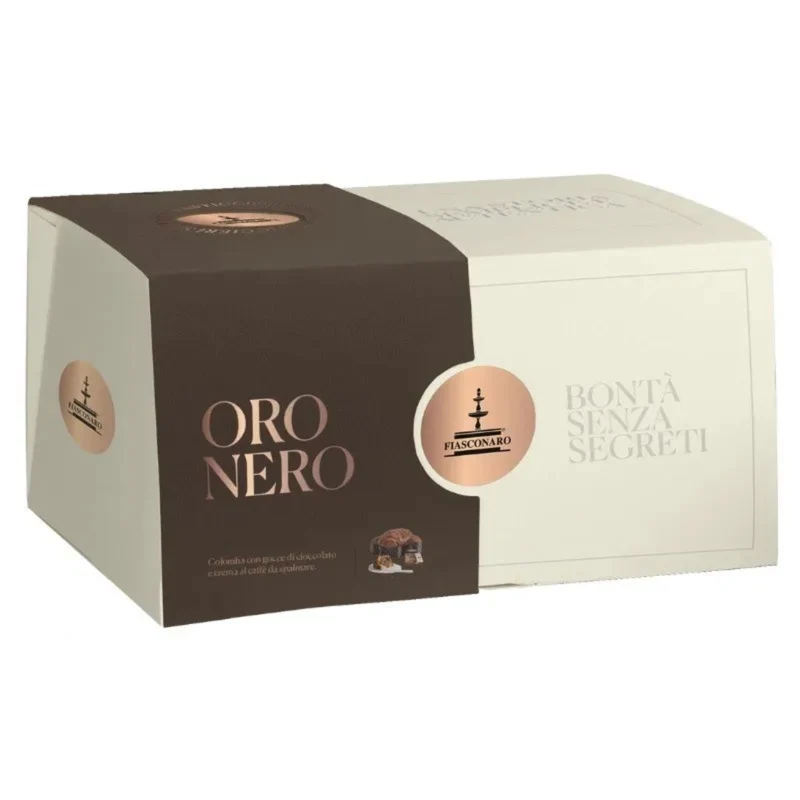 FIASCONARO ORO NERO Panettone mit Schokoladensplittern & Kaffeesahne - 1kg