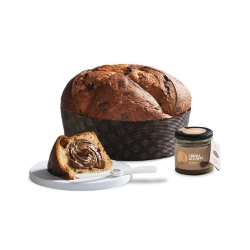 FIASCONARO ORO NERO Panettone mit Schokoladensplittern & Kaffeesahne - 1kg