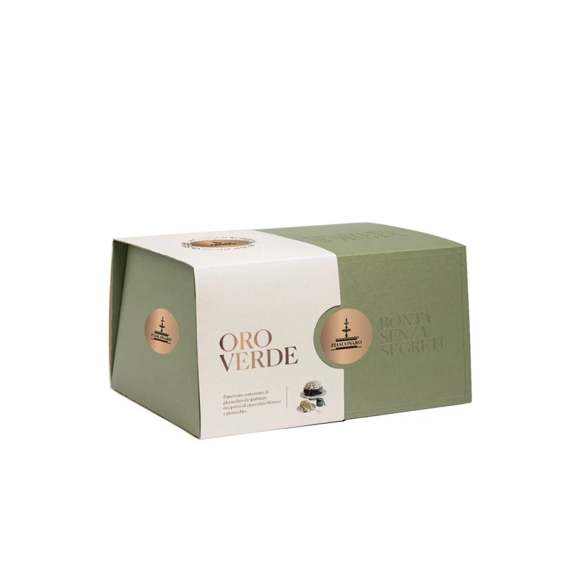 ORO VERDE FIASCONARO Panettone mit Pistaziencreme & weißem Zuckerguss - 1kg