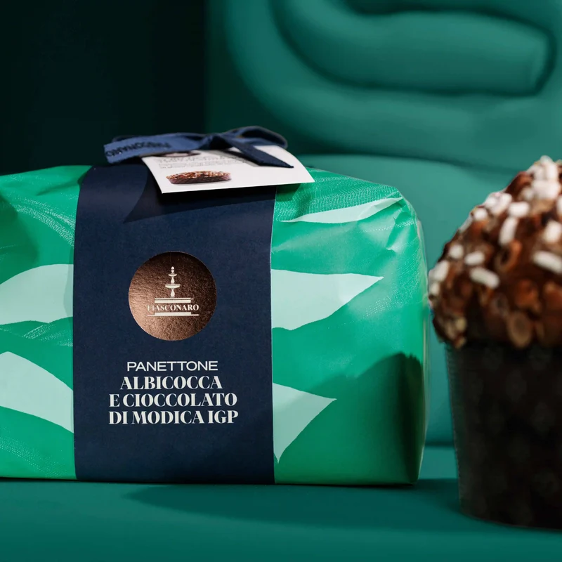 FIASCONARO Panettone Aprikosen und Schokolade di Modica IGP- 1kg