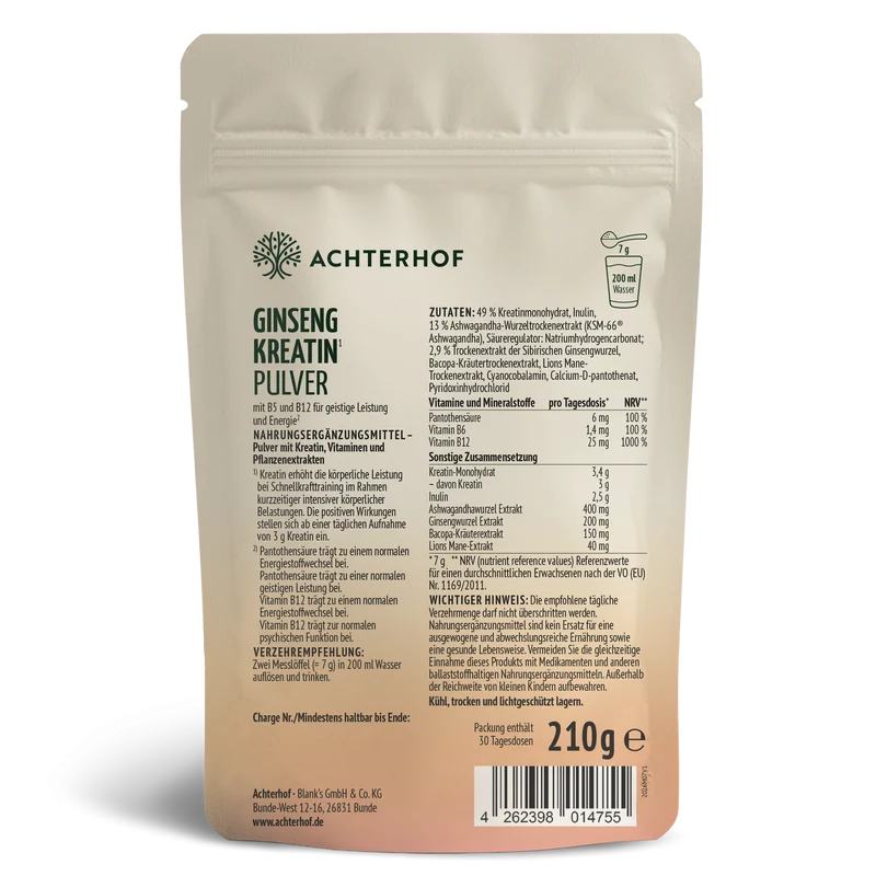 Ginseng Kreatin Pulver (210g)