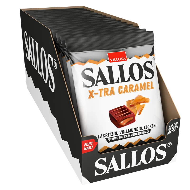 15x SALLOS x-tra caramel (15x mind. 23 Bonbons)