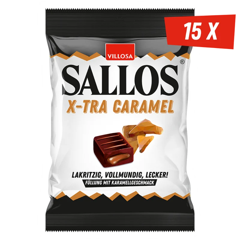15x SALLOS x-tra caramel (15x mind. 23 Bonbons)