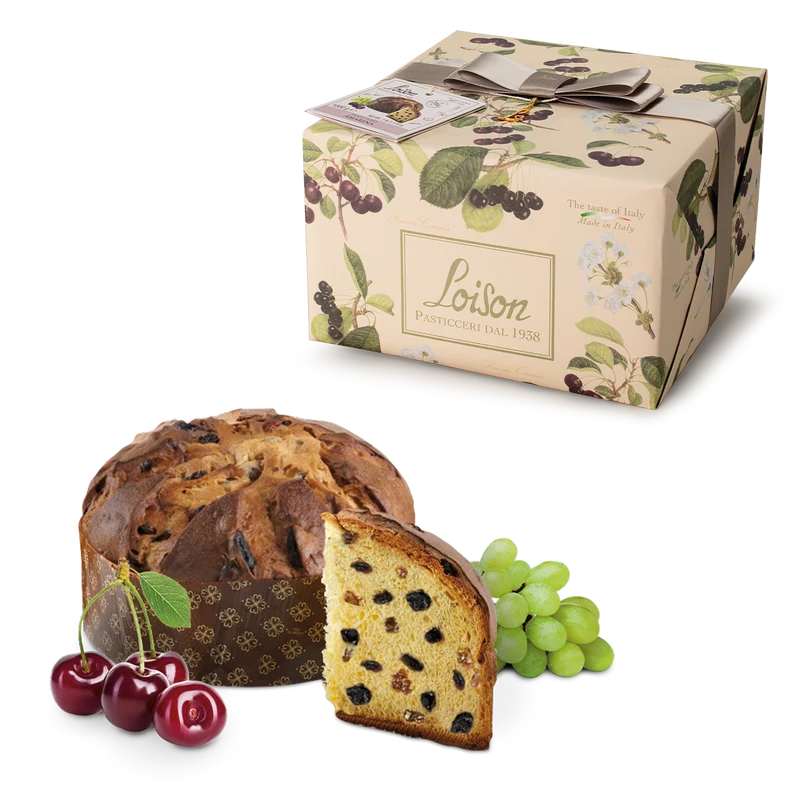 LOISON Panettone Amarena mit kandierten Schwarzkirschen, Mananara-Vanille - 1kg