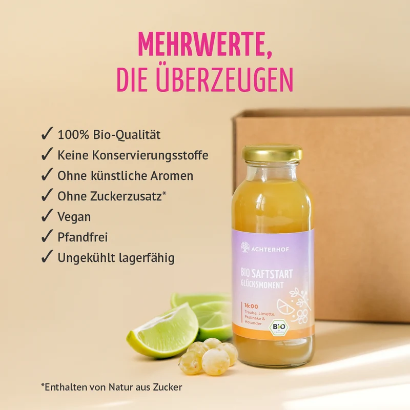 Saftstart Bio Saftkur 1-7 Tage (6 Flaschen pro Tag)