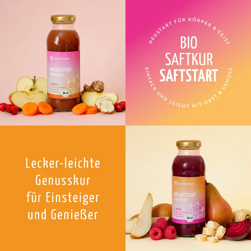 Saftstart Bio Saftkur 1-7 Tage (6 Flaschen pro Tag)