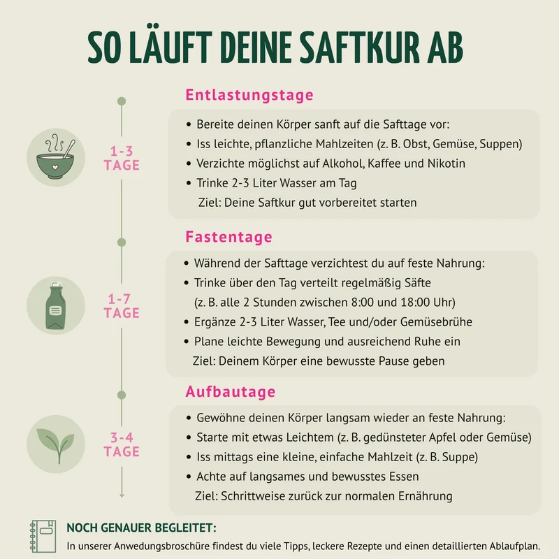 Saftstart Bio Saftkur 1-7 Tage (6 Flaschen pro Tag)