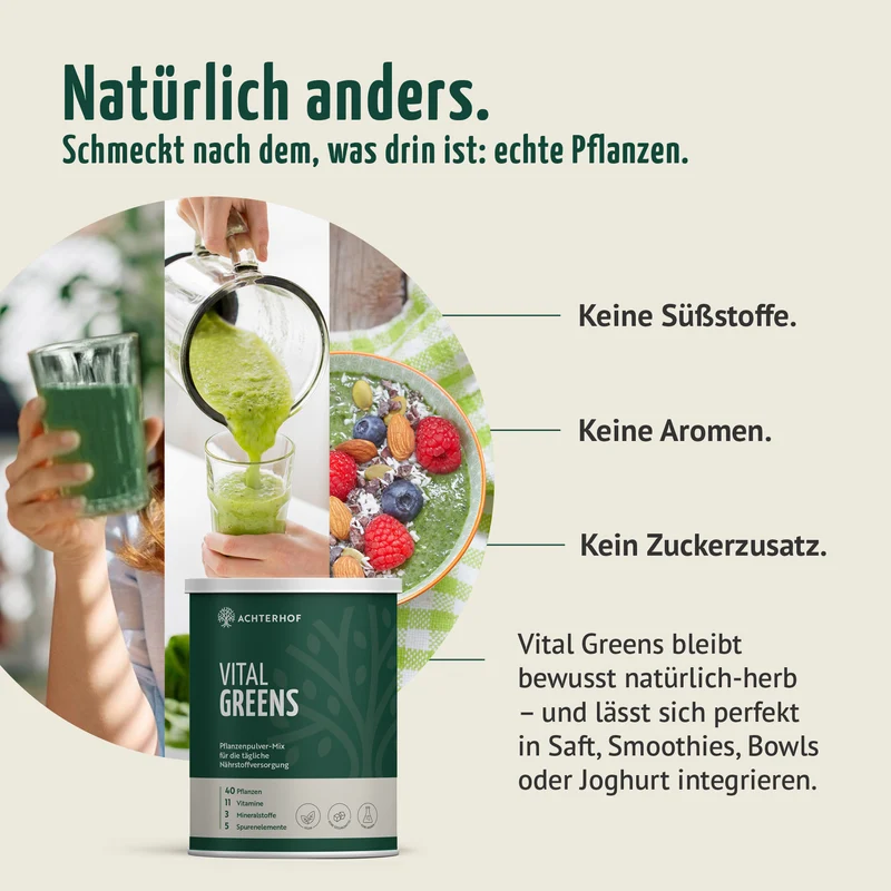 Greens & Glas-Trinkflasche Set