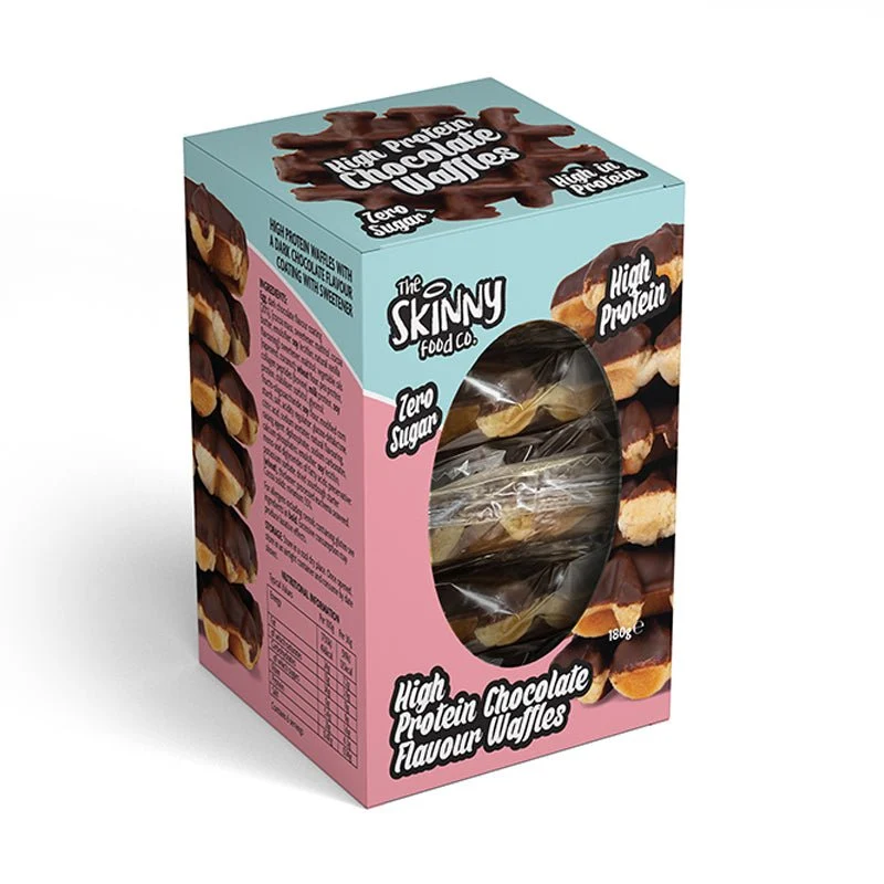 Tynde vafler med højt proteinindhold, sukkerfri og chokoladesmag, 30 g x 6 - 6 g protein pr. portion