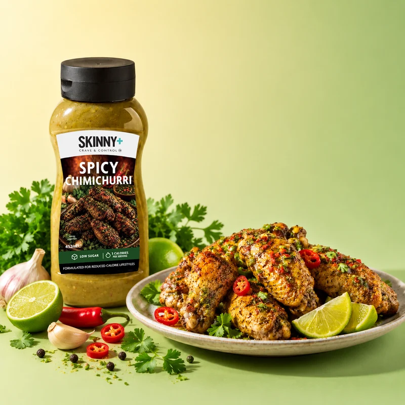 Skinny+ Spicy Chimichurri-smag Sukkerfri Skinny Sauce - 452 ml