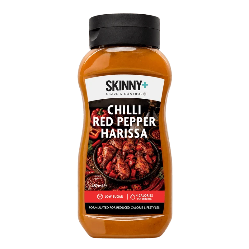 Skinny+ Chili Rød Peber Harissa Smag Sukkerfri Skinny Sauce - 452 ml