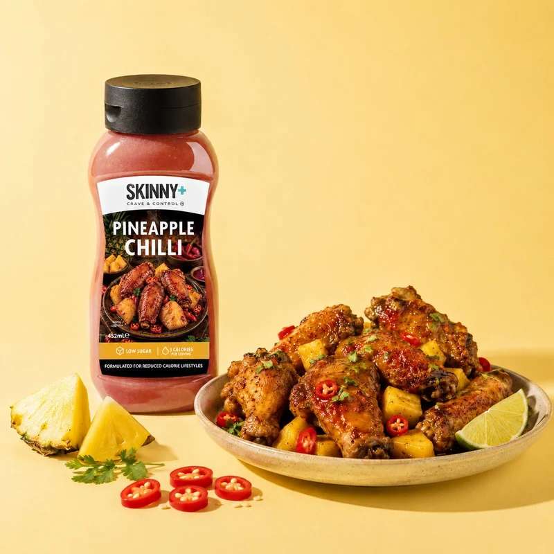 Skinny+ Sukkerfri Skinny Sauce med Ananas og Chilismag - 452 ml