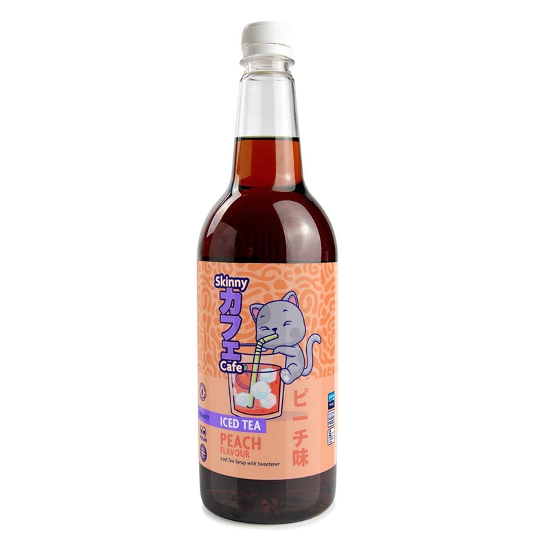 Skinny Caffe Ferskensmag Zero Sugar Iced Tea Sirup - 1 liter