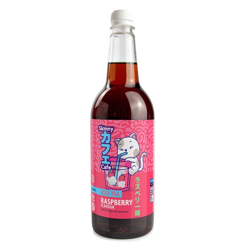 Skinny Caffe Hindbærlimonadesmag Zero Sugar Iced Tea Sirup - 1 liter