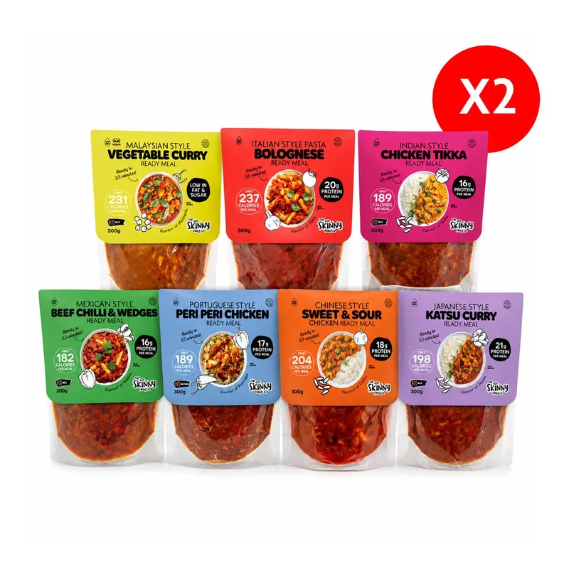 Skinny Food Co 14-dages færdigretter-pakke (300 g x 14 måltider)
