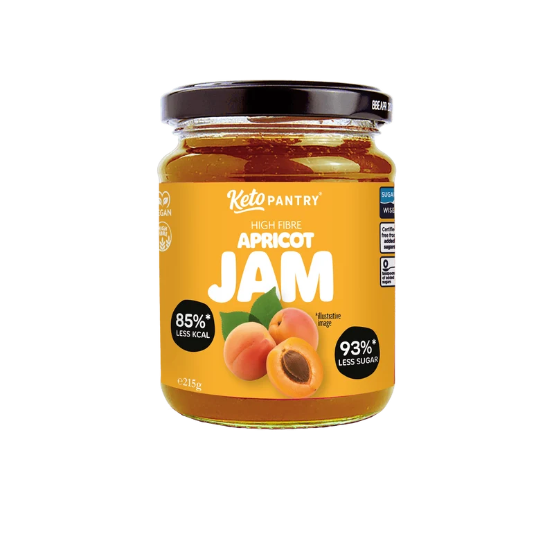 Keto Pantry Abrikosmarmelade med lavt sukkerindhold - 215 g