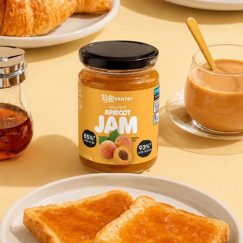 Keto Pantry Abrikosmarmelade med lavt sukkerindhold - 215 g