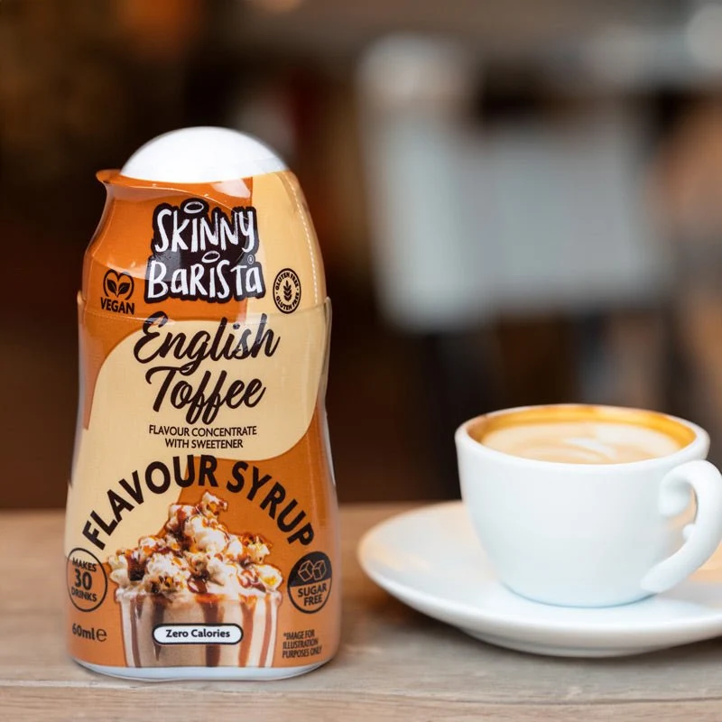 Skinny Barista Engelsk Toffee Smag Shot Sukkerfri Skinny Kaffesirup - 60ml