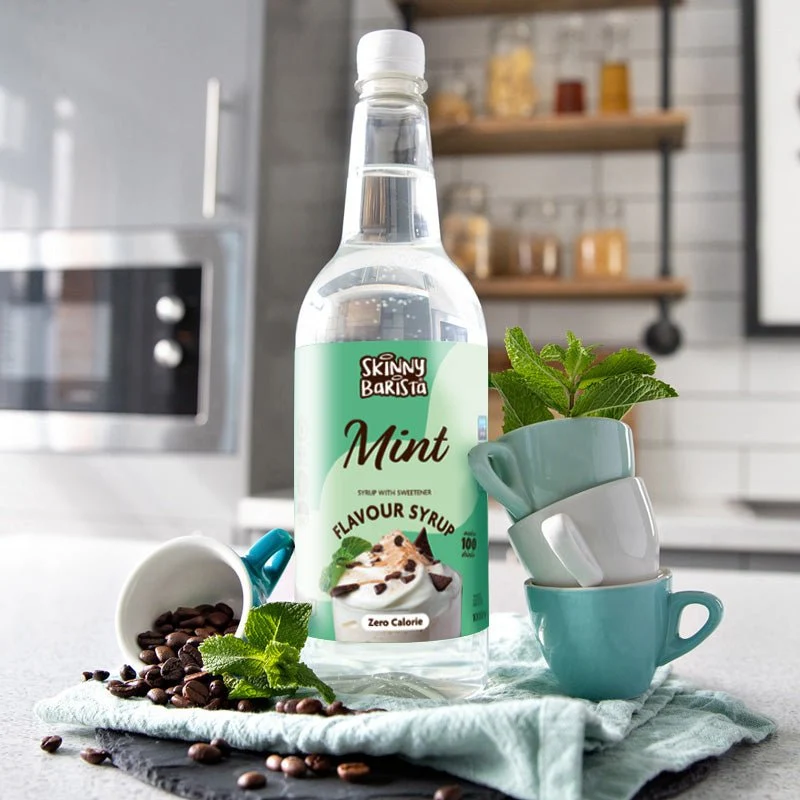 Mint Barista Zero Calorie Sukkerfri Skinny Coffee Sirup - 1 liter