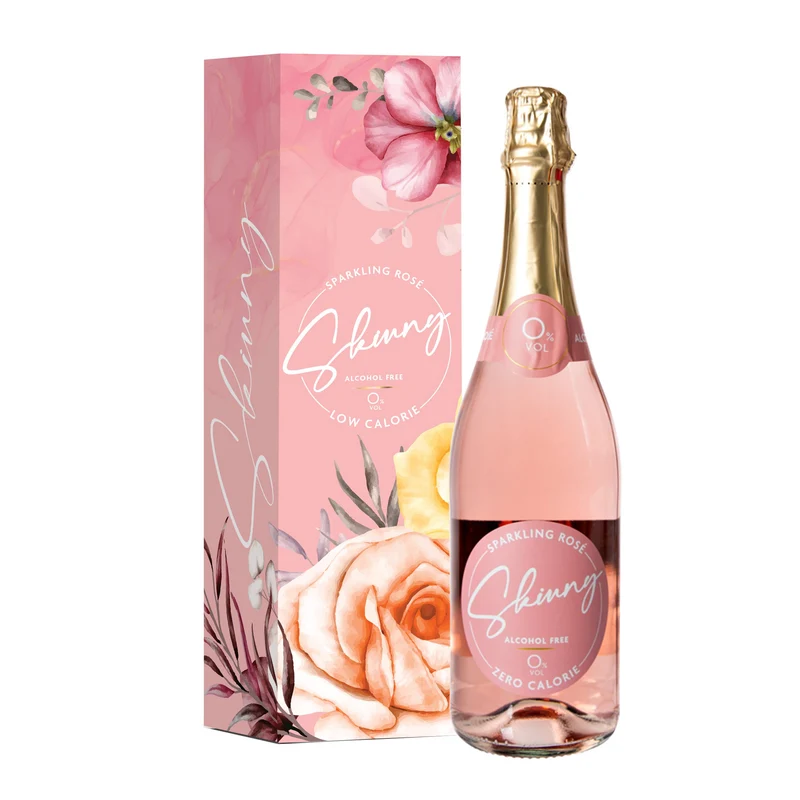 Skinny Sparkling Rose Prosecco Non Alcoholic med gaveæske - 75cl