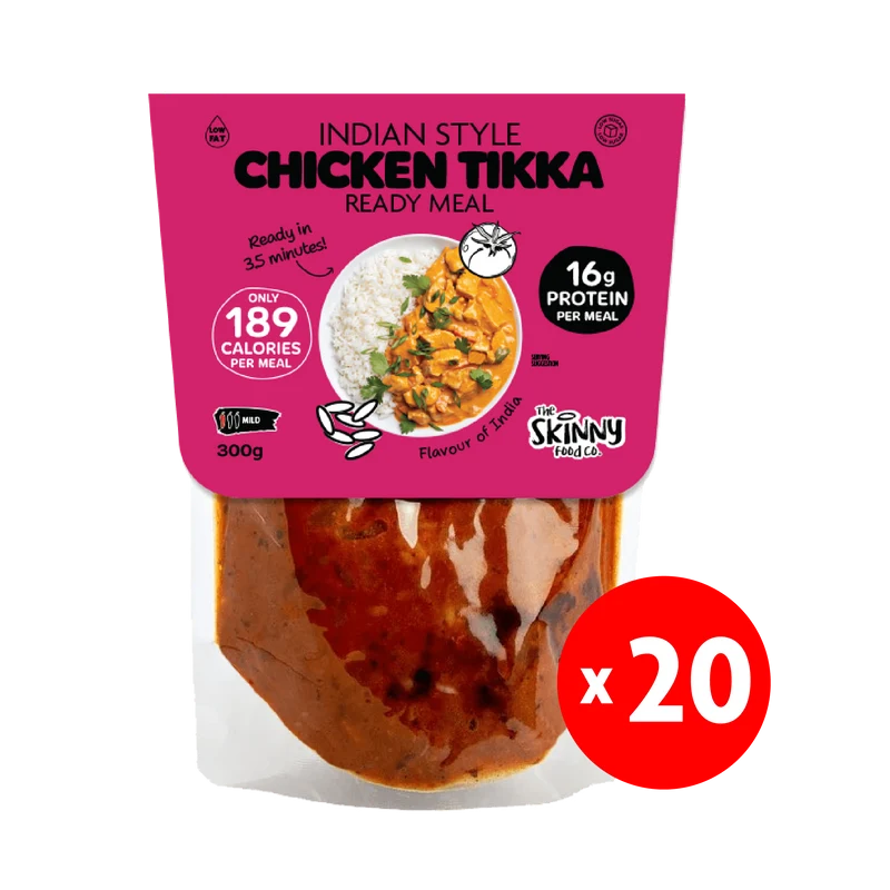 20 x Skinny Indian Chicken Tikka 189 kalorier færdigret - 300 g