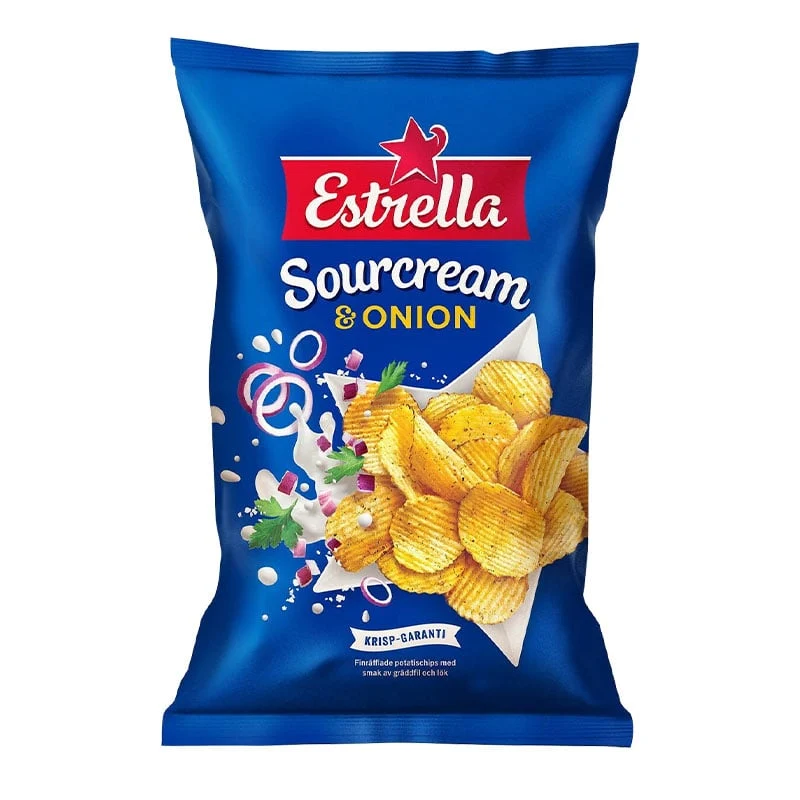 Sourcream & Onion Chips Estrella 160g