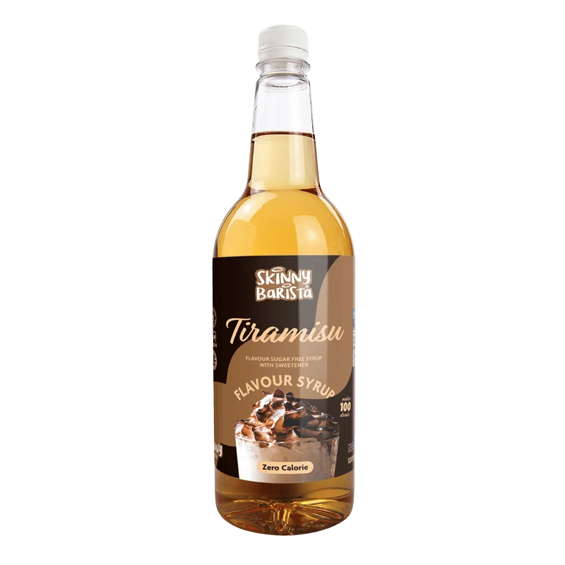 Skinny Barista Tiramisu-smagssirup - Kaloriefri, sukkerfri Skinny Coffee - 1 liter (begrænset udgave)