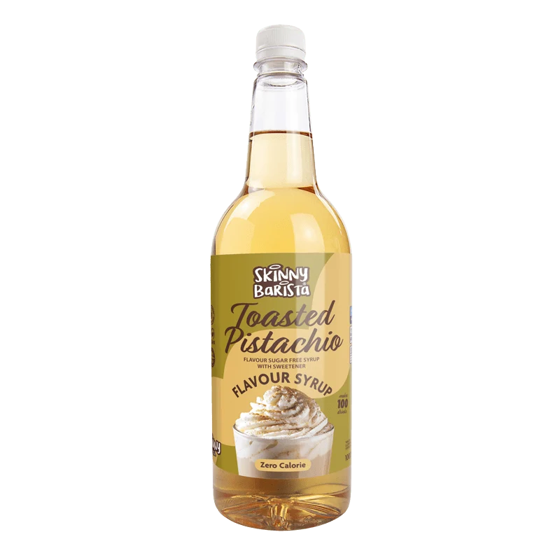 Skinny Barista Ristet Pistaciesirup - Kaloriefri Skinny Kaffe - 1 Liter (Begrænset Oplag)