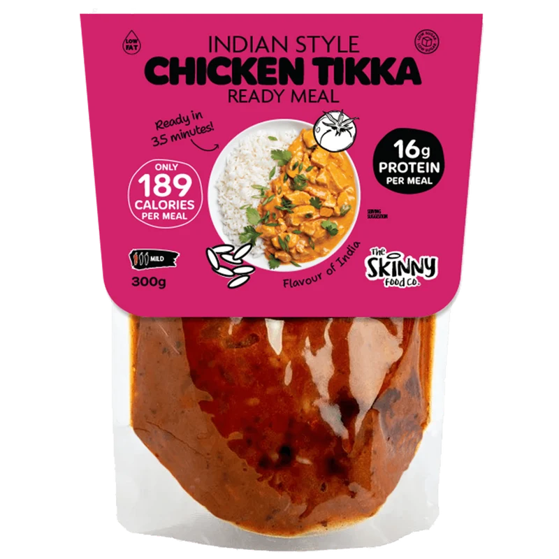 Skinny Indian Chicken Tikka 189 kalorier færdigret - 300 g (også i pakke med 10)