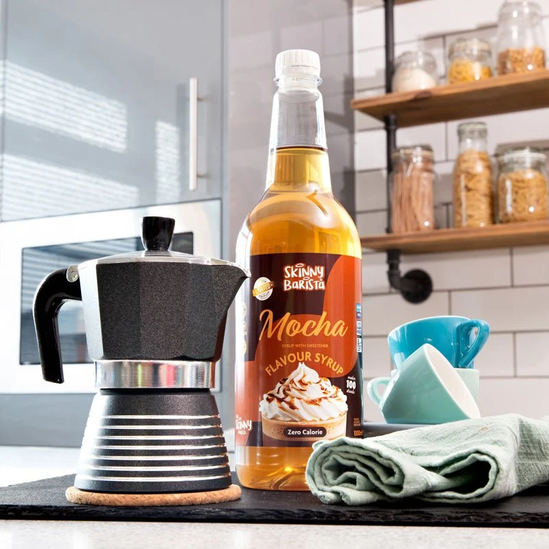 Skinny Barista Mokkasirup - Kaloriefri Skinny Kaffe - 1 Liter (Limited Edition)
