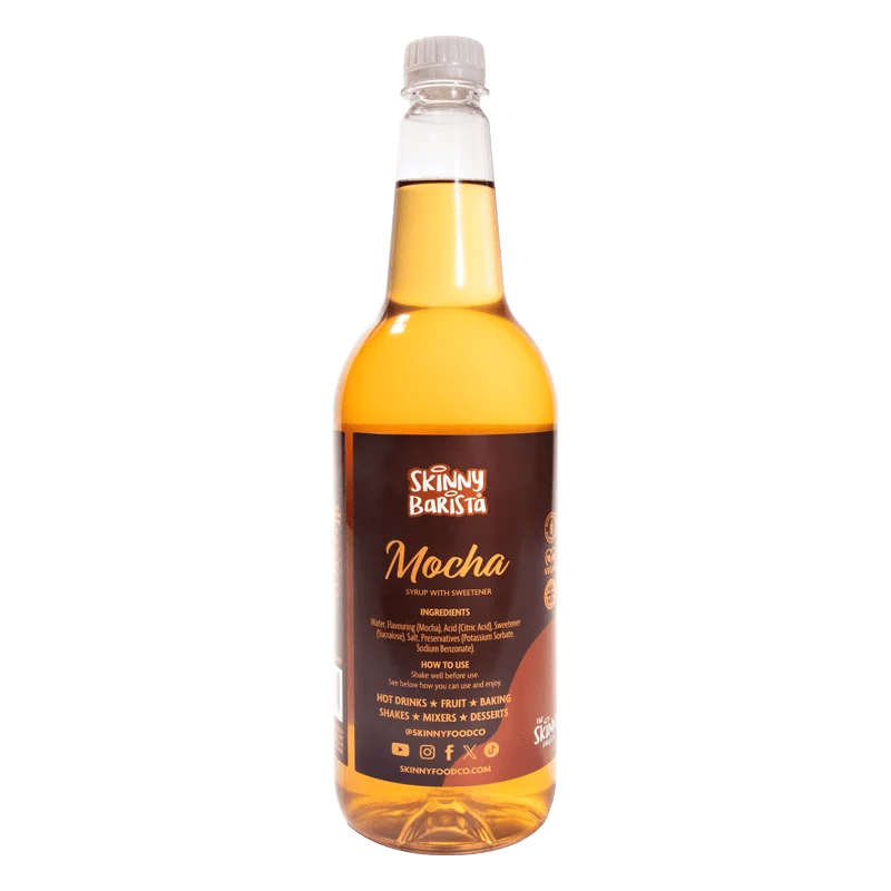 Skinny Barista Mokkasirup - Kaloriefri Skinny Kaffe - 1 Liter (Limited Edition)