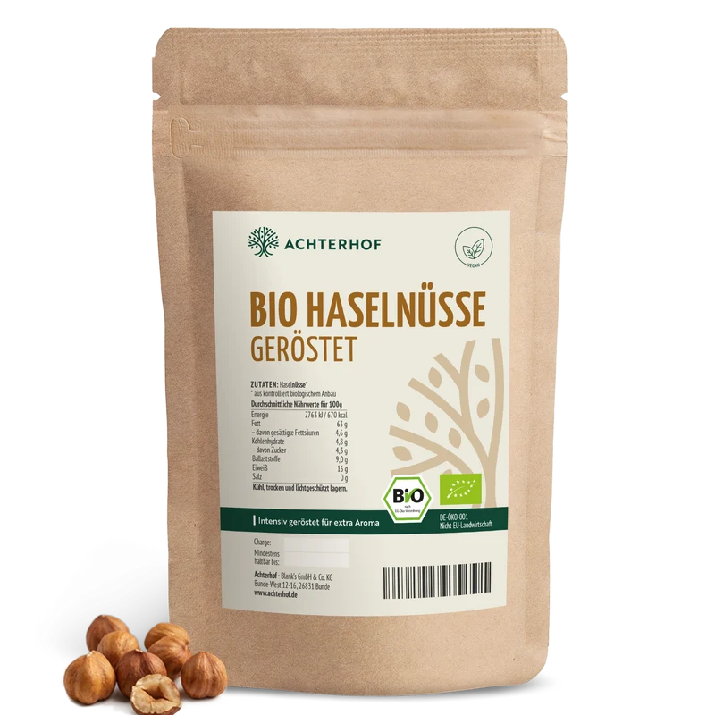 Bio Haselnüsse geröstet (1000g)