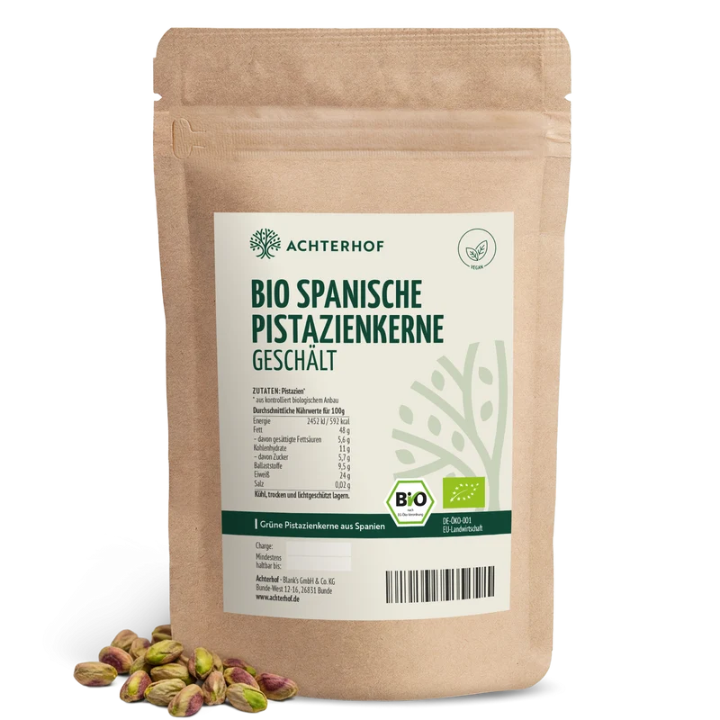 Bio spanische Pistazienkerne geschält (500g)