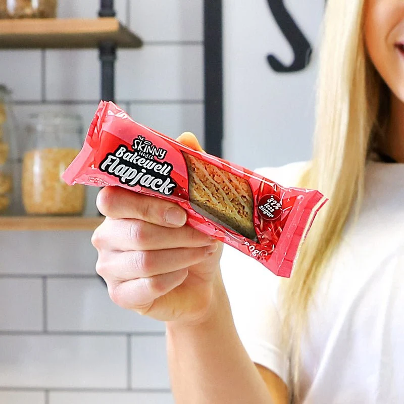 Skinny Food Co Lavsukker Protein Flapjacks 80g (2 smagsvarianter)