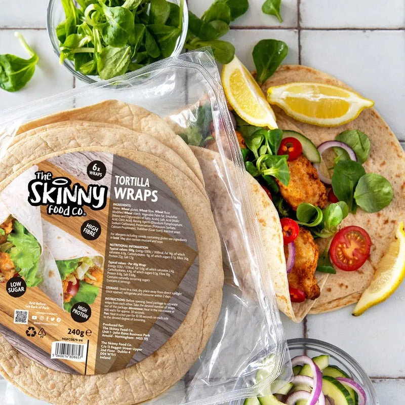 Skinny Tortilla Wraps - 4g kulhydrater pr. Wrap - 6 x 40g