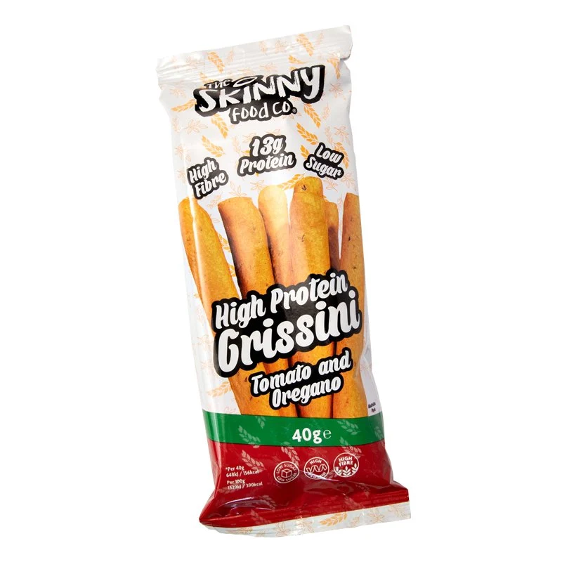 (Udsalg, Bedst før, 26. maj) Skinny High Protein Tomat & Oregano Grissini 40g