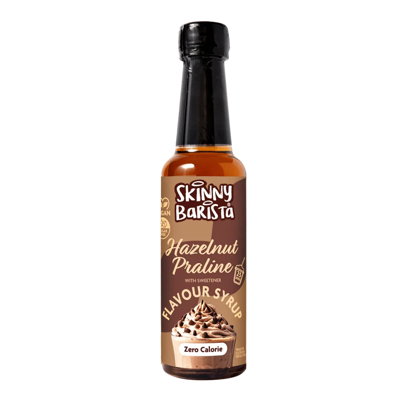 Skinny Barista Hasselnøddesmagssirup - Kaloriefri, sukkerfri Skinny Kaffesirup - 250 ml