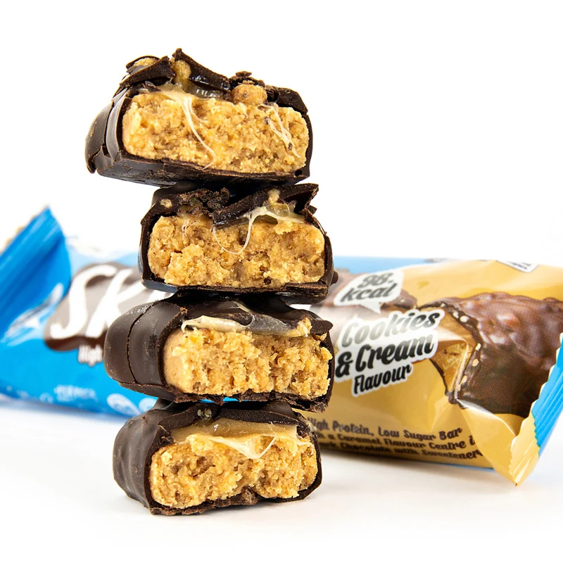 Cookies & Cream Smag Skinny Højprotein Lavt Sukker Duo Bar - 60g