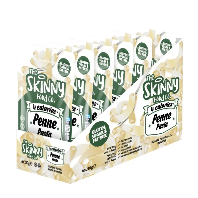 Skinny Penne Pasta med lavt kalorieindhold - (6 x 210 g etui)