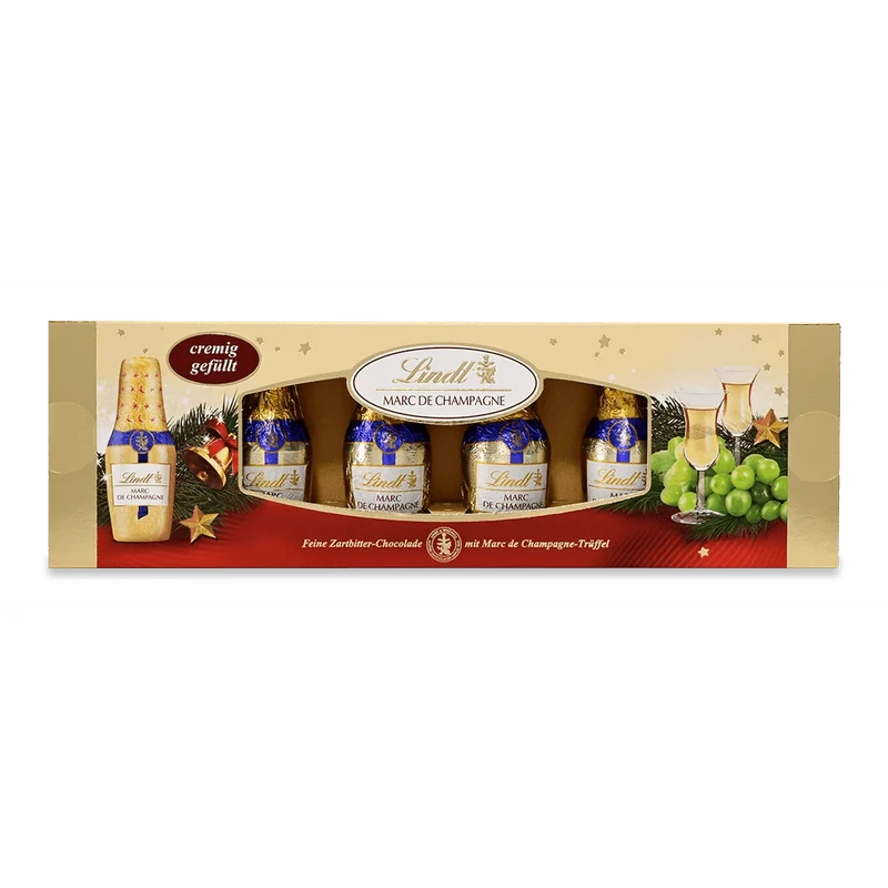 Lindt Alkohol-Fläschchen Marc de Champagne 132g
