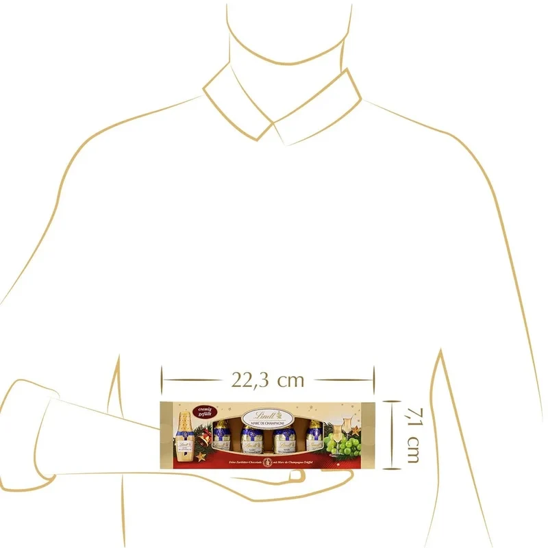 Lindt Alkohol-Fläschchen Marc de Champagne 132g