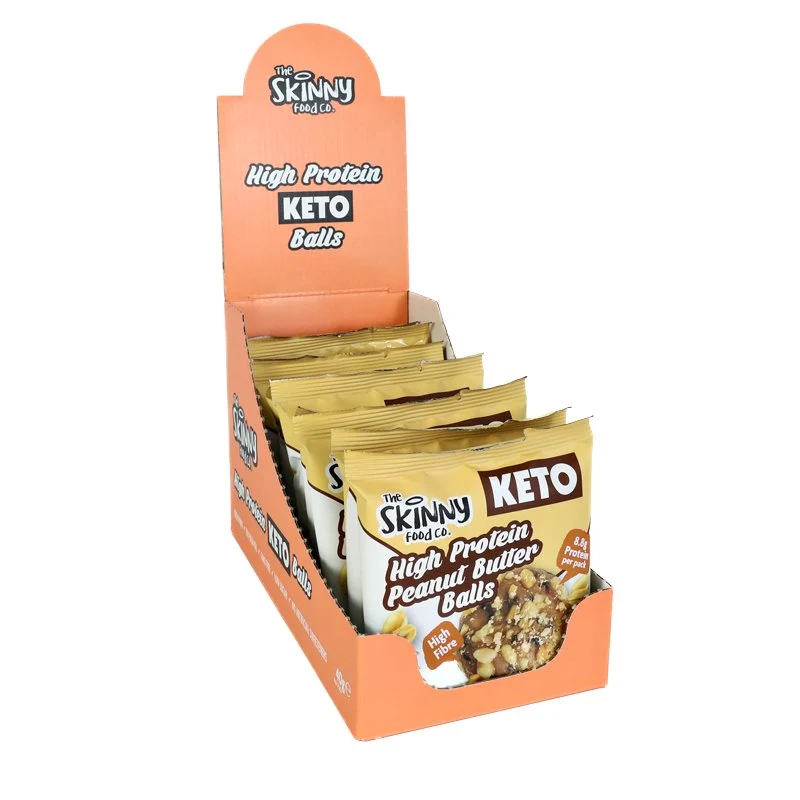 Skinny KETO-kugler med højt proteinindhold (8.8 g protein pr. portion) - jordnøddesmør