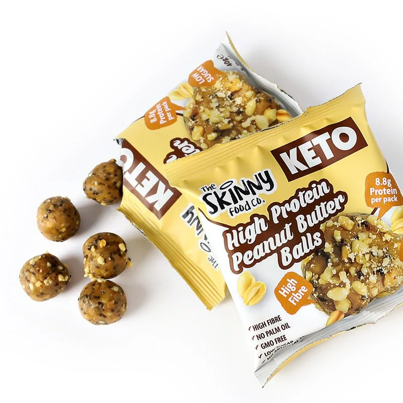 Skinny KETO-kugler med højt proteinindhold (8.8 g protein pr. portion) - jordnøddesmør