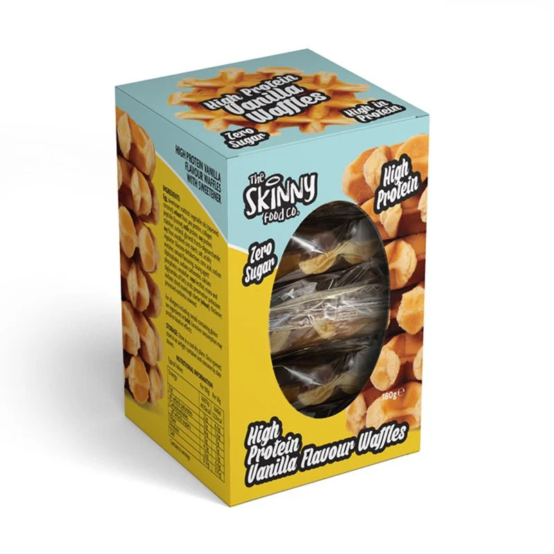 Tynde vafler med højt proteinindhold, sukkerfri og vaniljesmag, 30 g x 6 - 6 g protein pr. portion