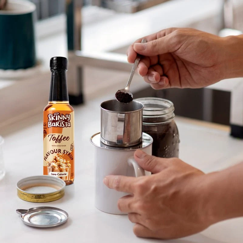 Skinny Barista Toffee Smagssirup - Nul Kalorier Sukkerfri Skinny Kaffesirup - 250ml - LIMITED OPDAG