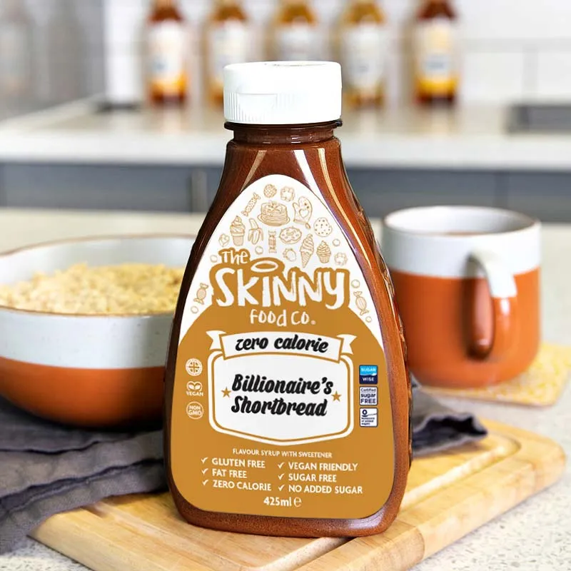 Billionaire Shortbread Flavor Zero Calorie Sugar Free Skinny Sirup - 425ml